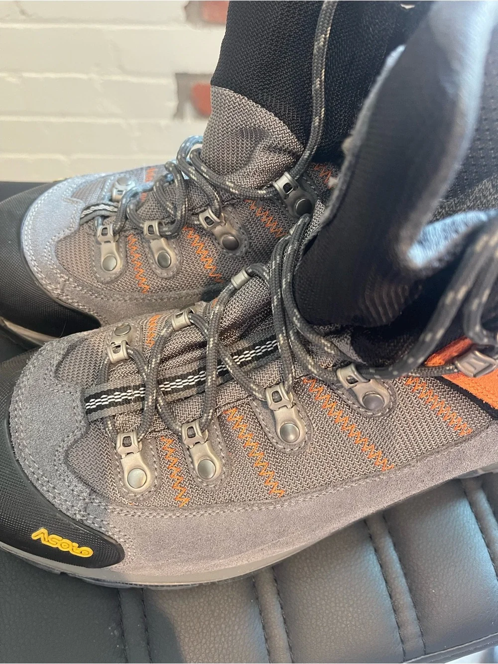 Asolo Gray and Black Men's Waterproof Hiking Boots